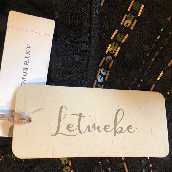 Brand New Gorgeous Let Me Be 2-Piece Beaded Black Tank and Skirt Set - Picture 11 of 16